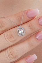 14ct Gold Baguette Necklace