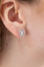 14ct Gold Baguette Stud Earrings