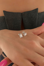 14ct Gold Baguette Stud Earrings