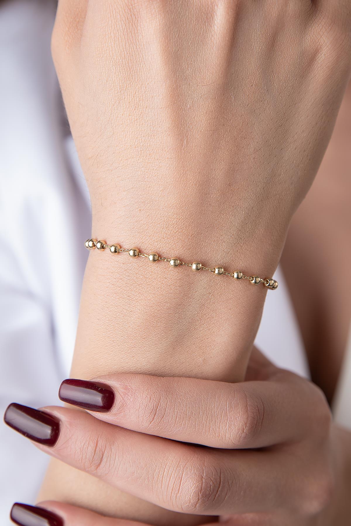14ct Gold Ball Bracelet 2.95 mm