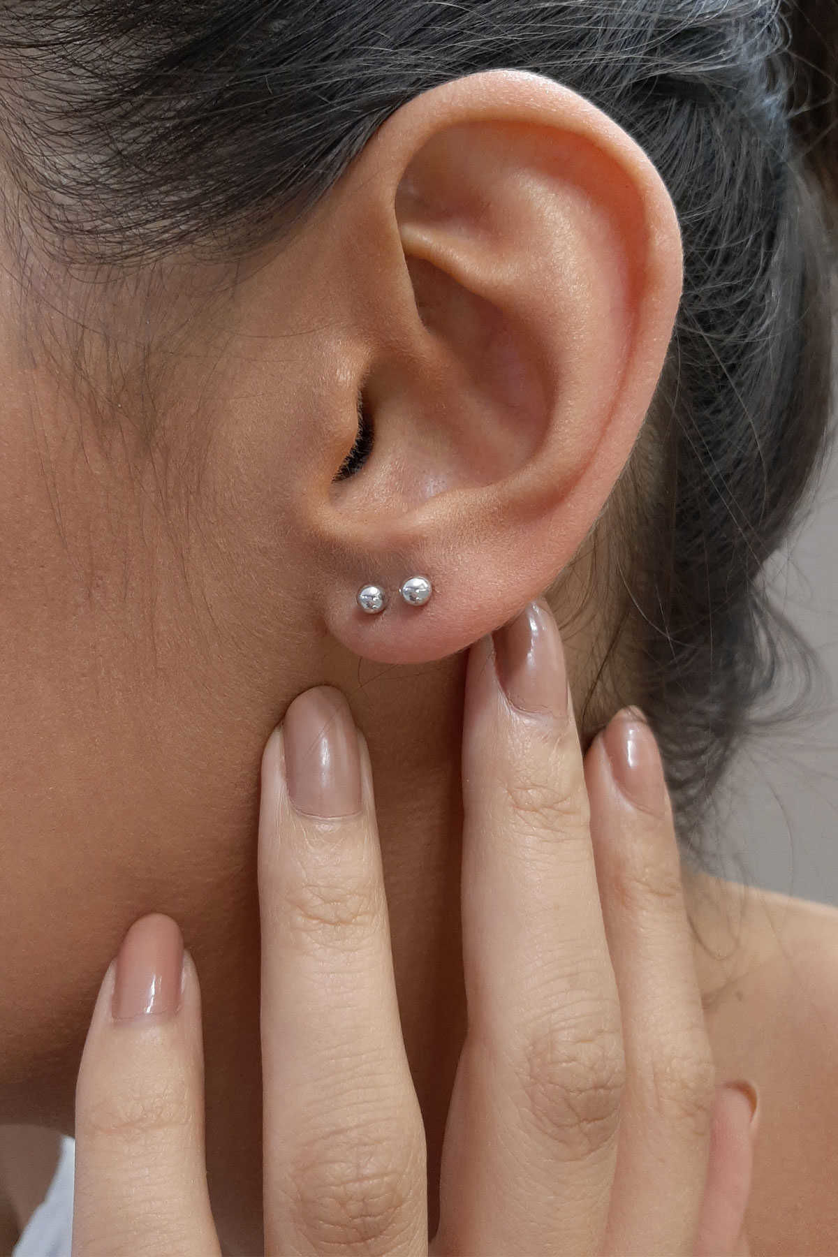 14ct Gold Ball Stud Earrings    0.157 inch