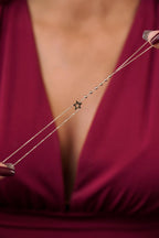 14ct Gold Beaded Hand Chain with Star Detail