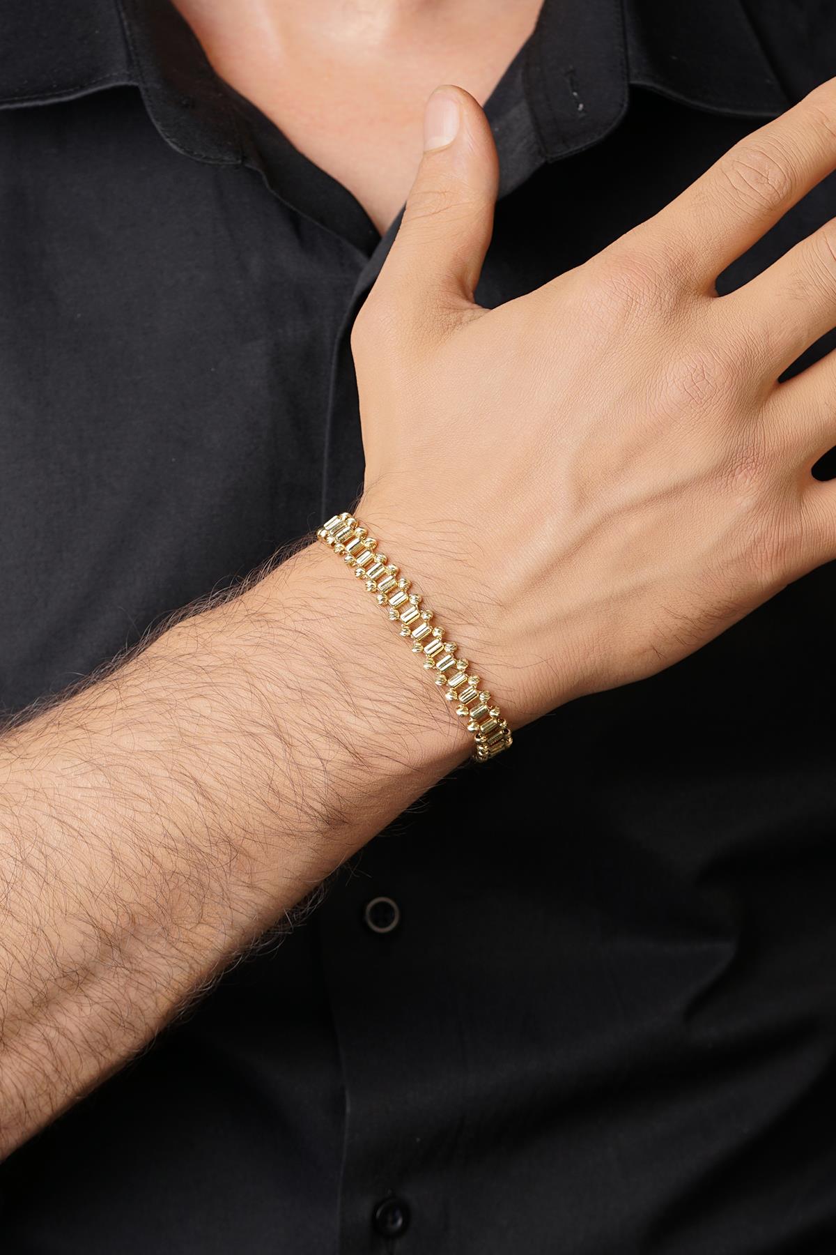 14ct Gold Beaded Roller Bracelet