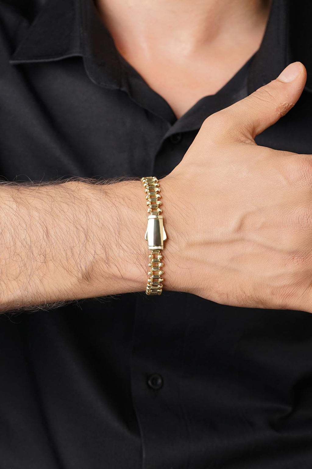 14ct Gold Beaded Roller Bracelet