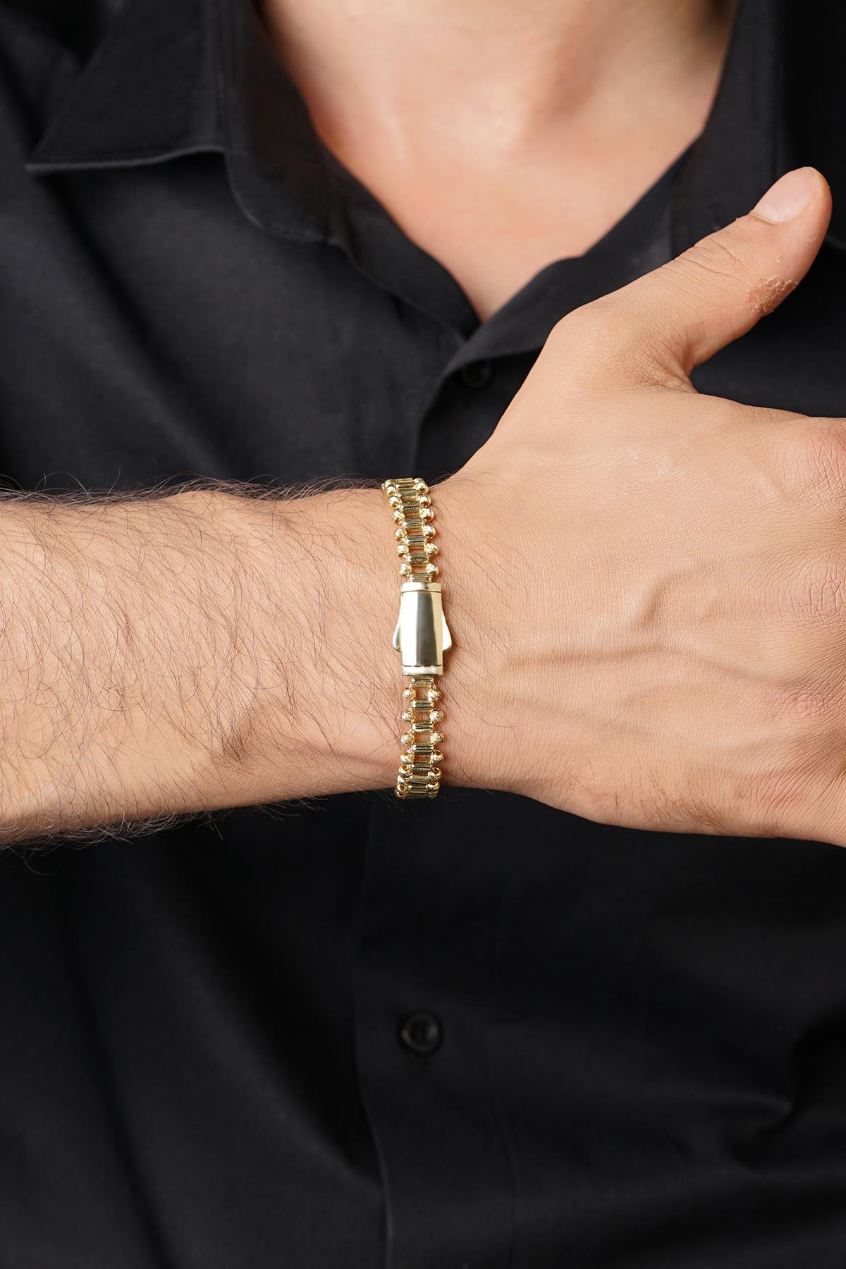 14ct Gold Beaded Roller Bracelet