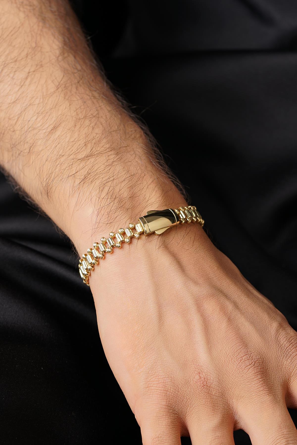 14ct Gold Beaded Roller Bracelet