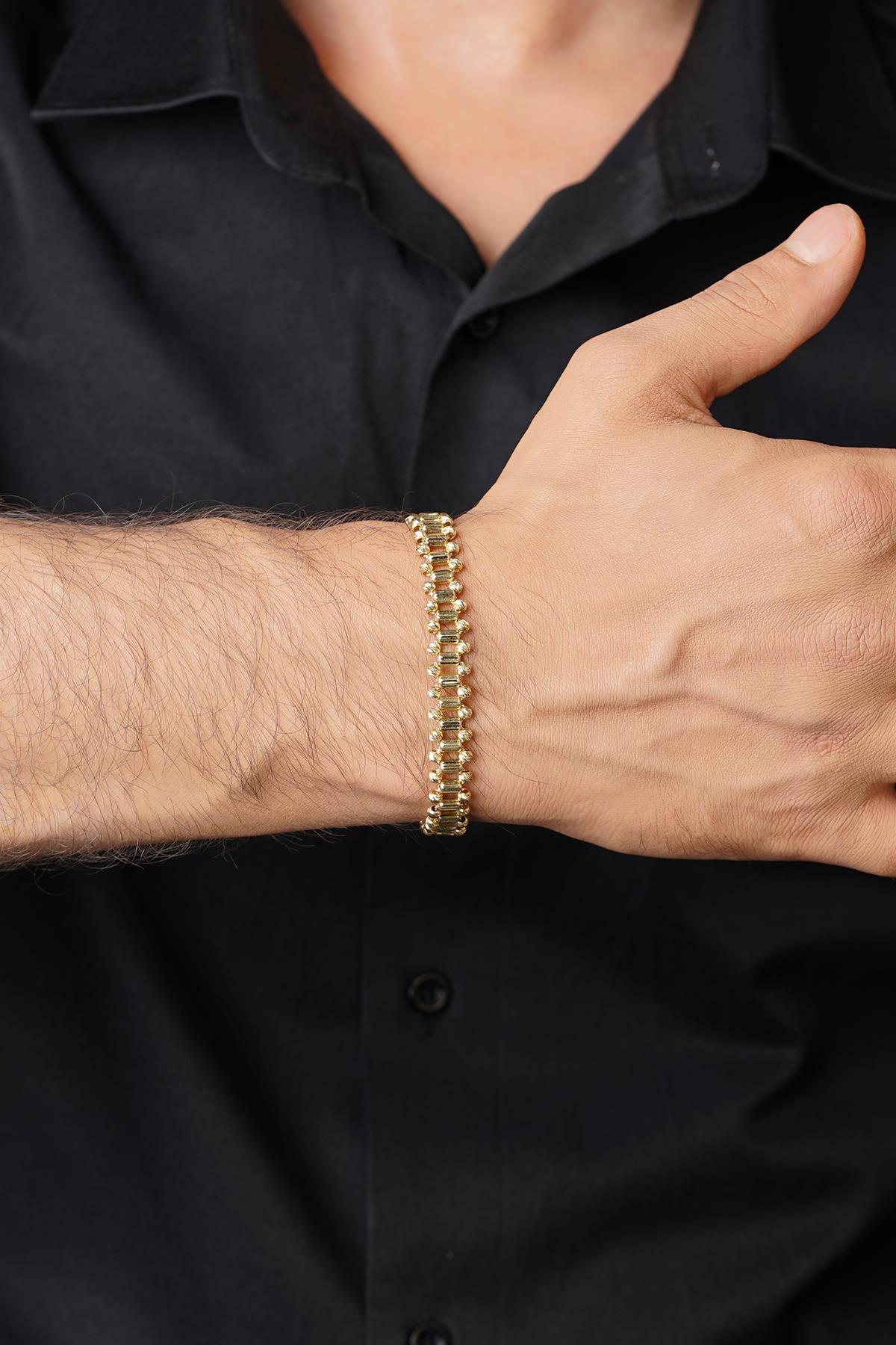 14ct Gold Beaded Roller Bracelet