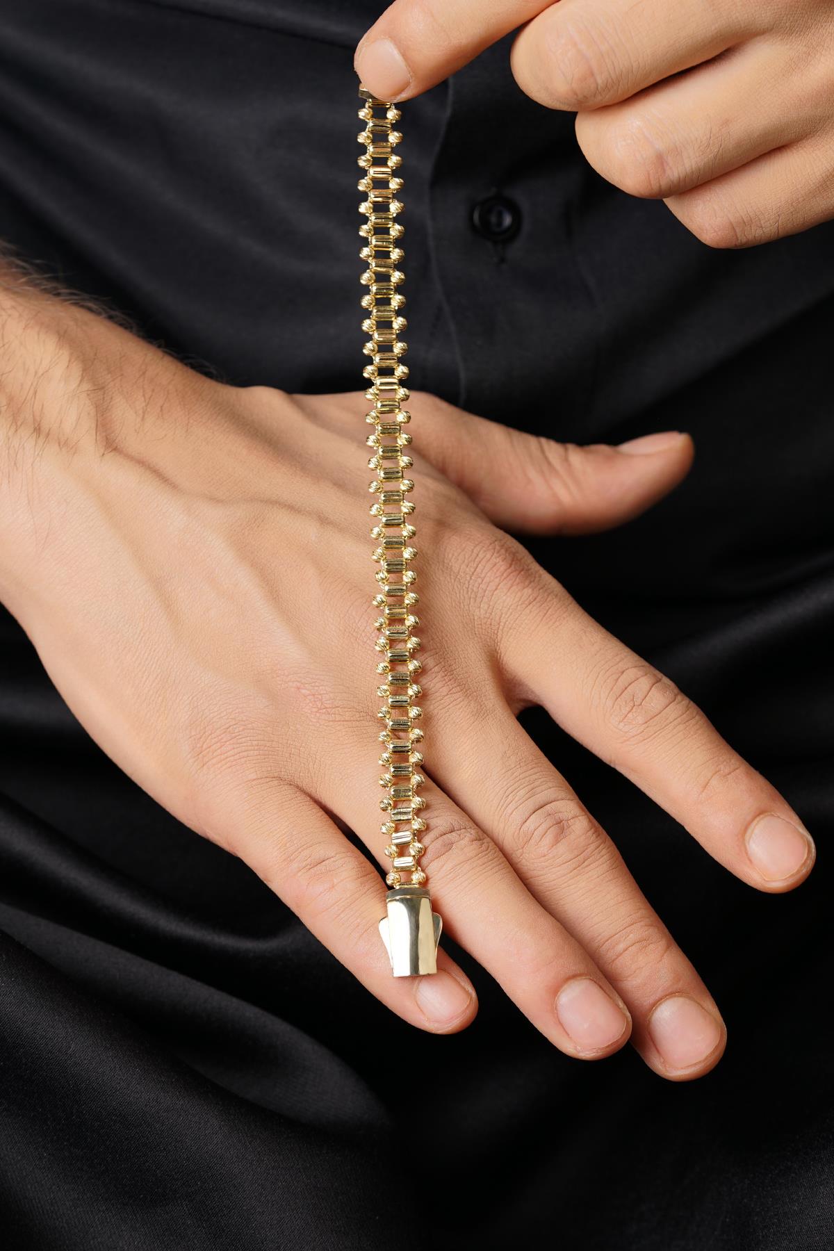 14ct Gold Beaded Roller Bracelet