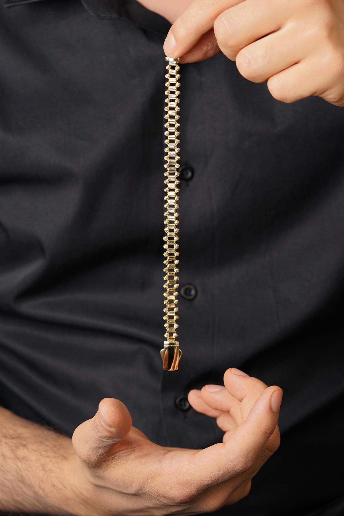 14ct Gold Beaded Roller Bracelet