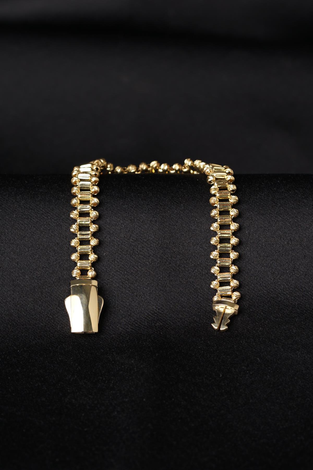 14ct Gold Beaded Roller Bracelet