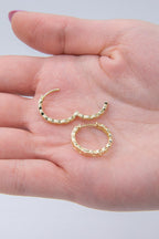 14ct Gold Big Sequin Huggie Earrings