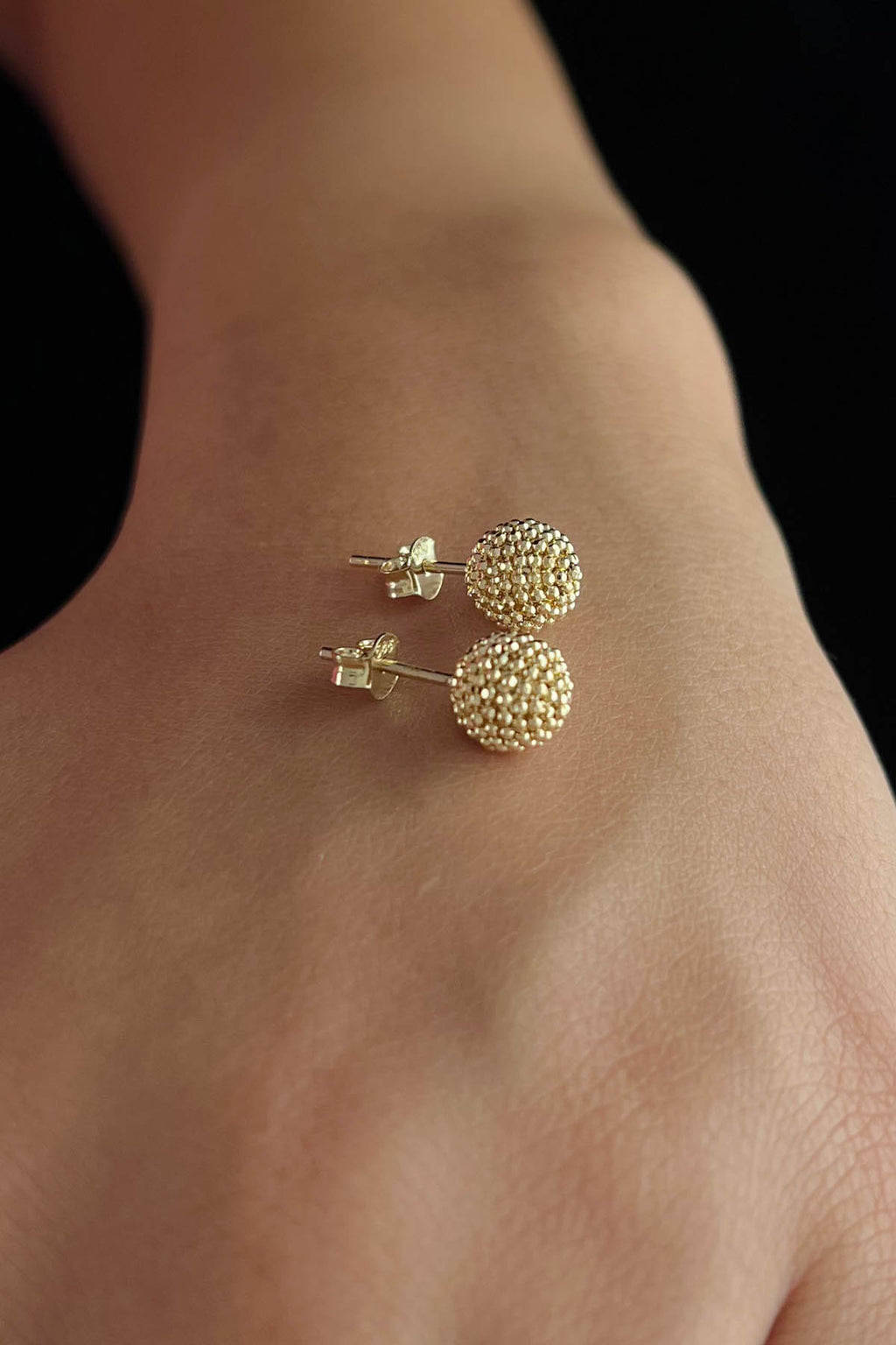 14ct Gold Big Size Stud Mars Earrings