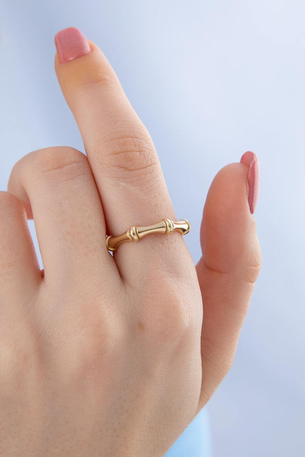 14ct Gold Bone Shape Ring