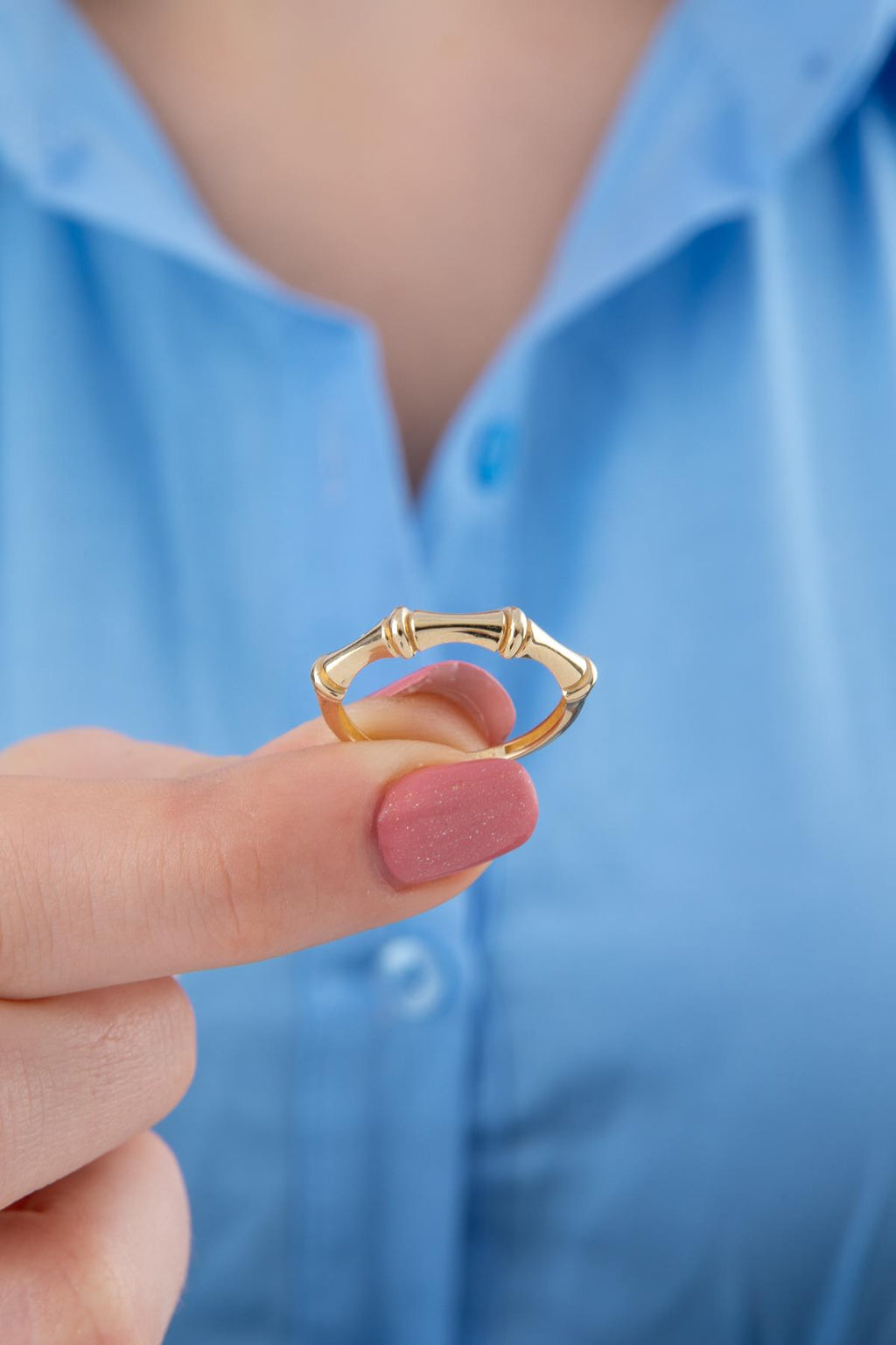 14ct Gold Bone Shape Ring