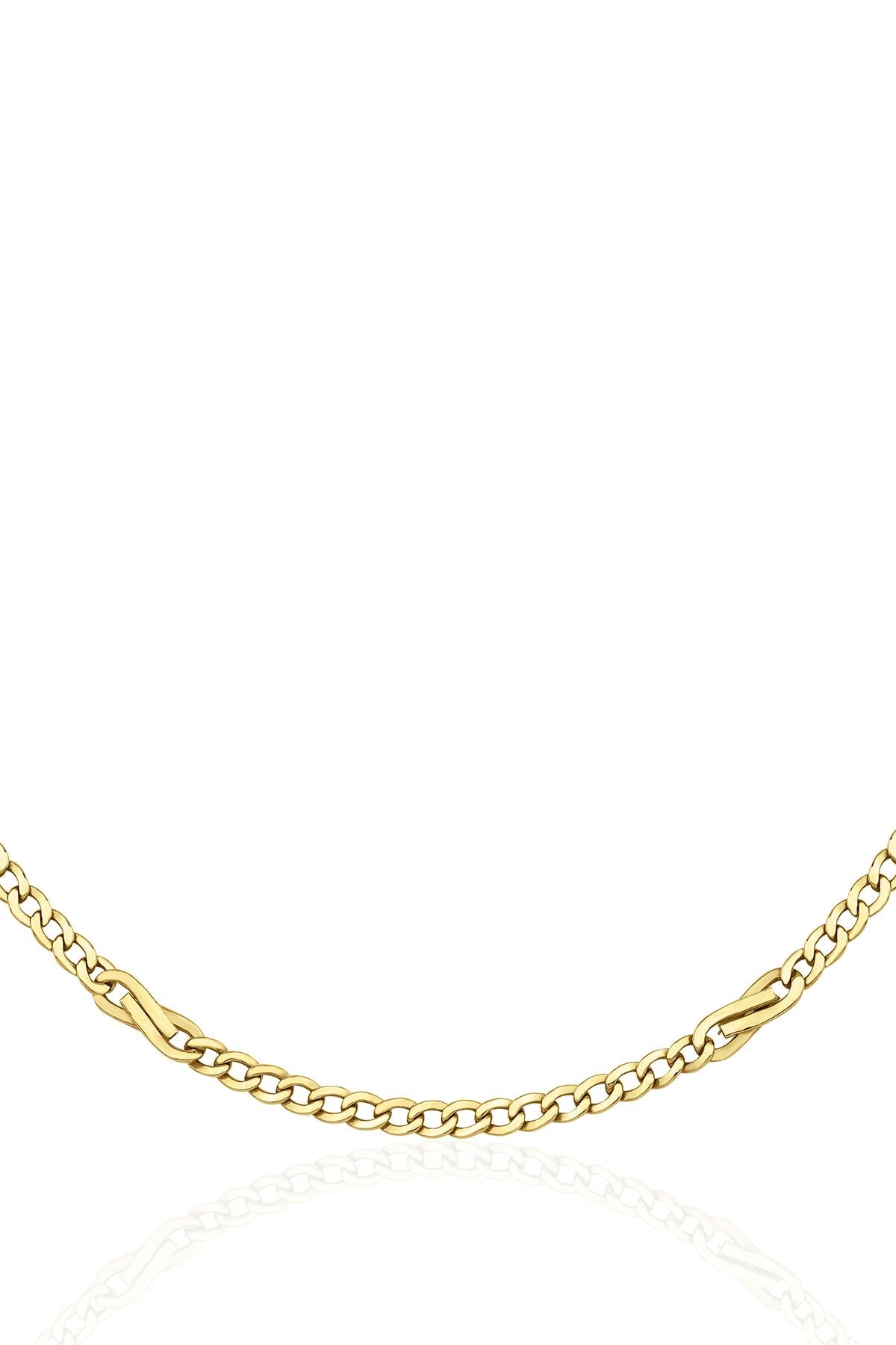 14ct Gold Bow Tie Cuban Link Chain  0.118 inch