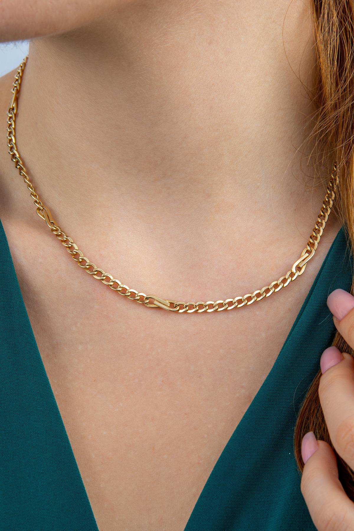 14ct Gold Bow Tie Cuban Link Chain   0.153 inch