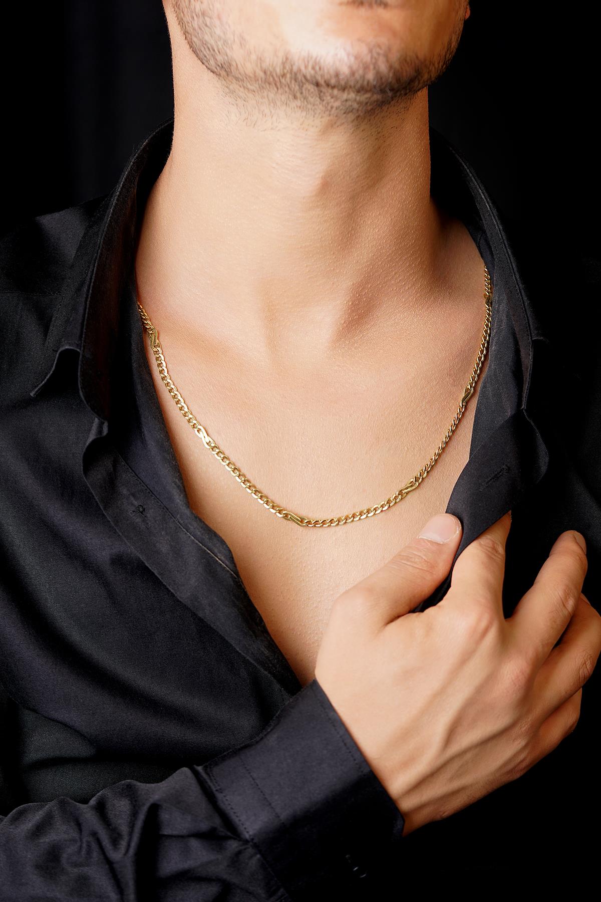 14ct Gold Bow Tie Cuban Link Chain   0.153 inch