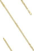 14ct Gold Bow Tie Cuban Link Chain Bracelet