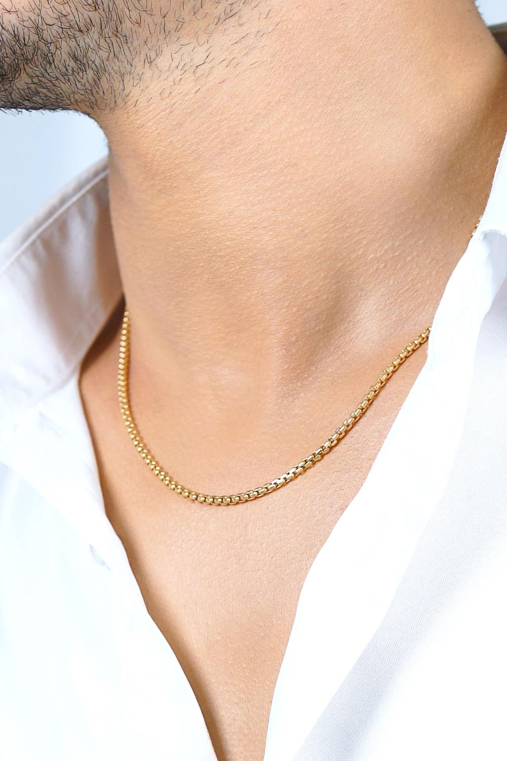 14ct Gold Box Chain  0.102 inch
