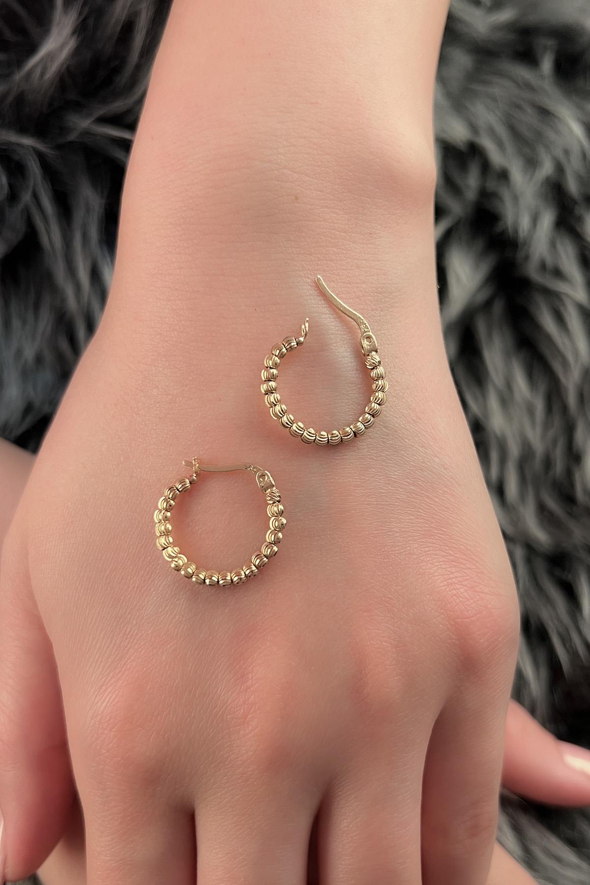 14ct Gold Bright Dorica Hoop Earrings