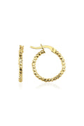 14ct Gold Bright Dorica Hoop Earrings
