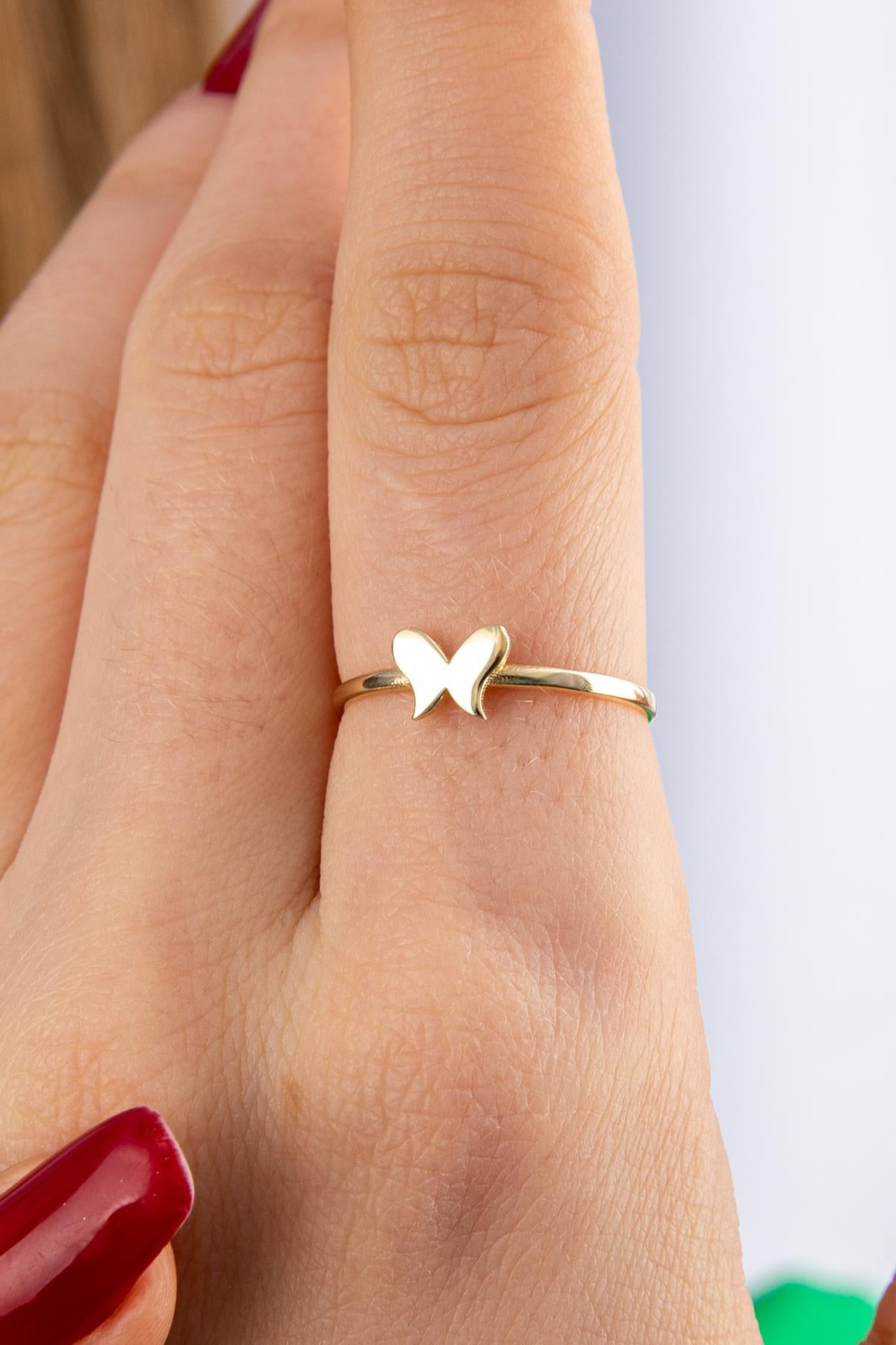 14K Gold Butterfly Ring