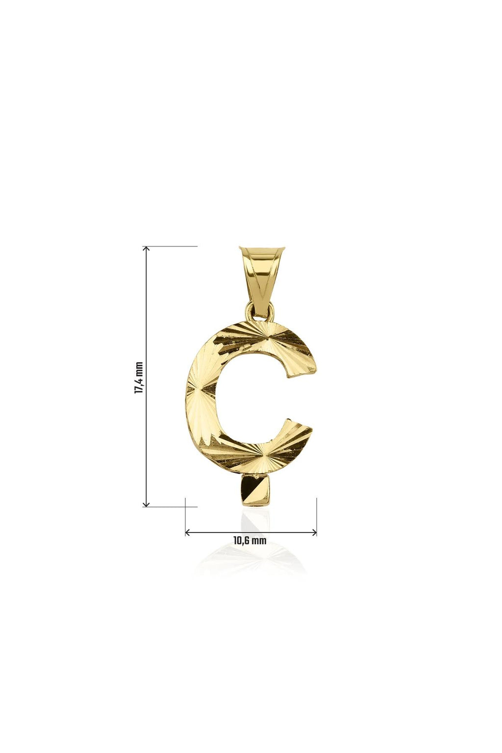 14ct Gold Ç Letter Mini Shine Pendant