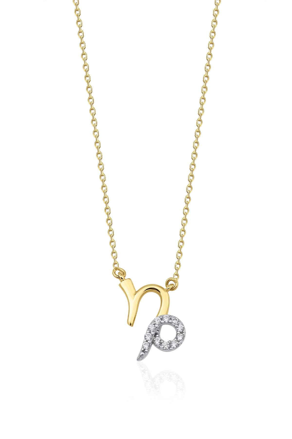 14ct Gold Capricorn Zodiac Sign Necklace