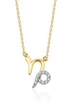 14ct Gold Capricorn Zodiac Sign Necklace