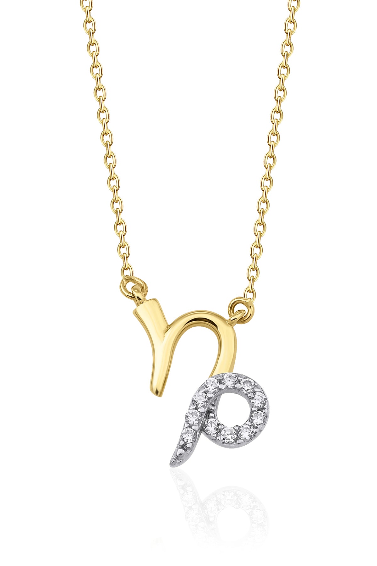14ct Gold Capricorn Zodiac Sign Necklace