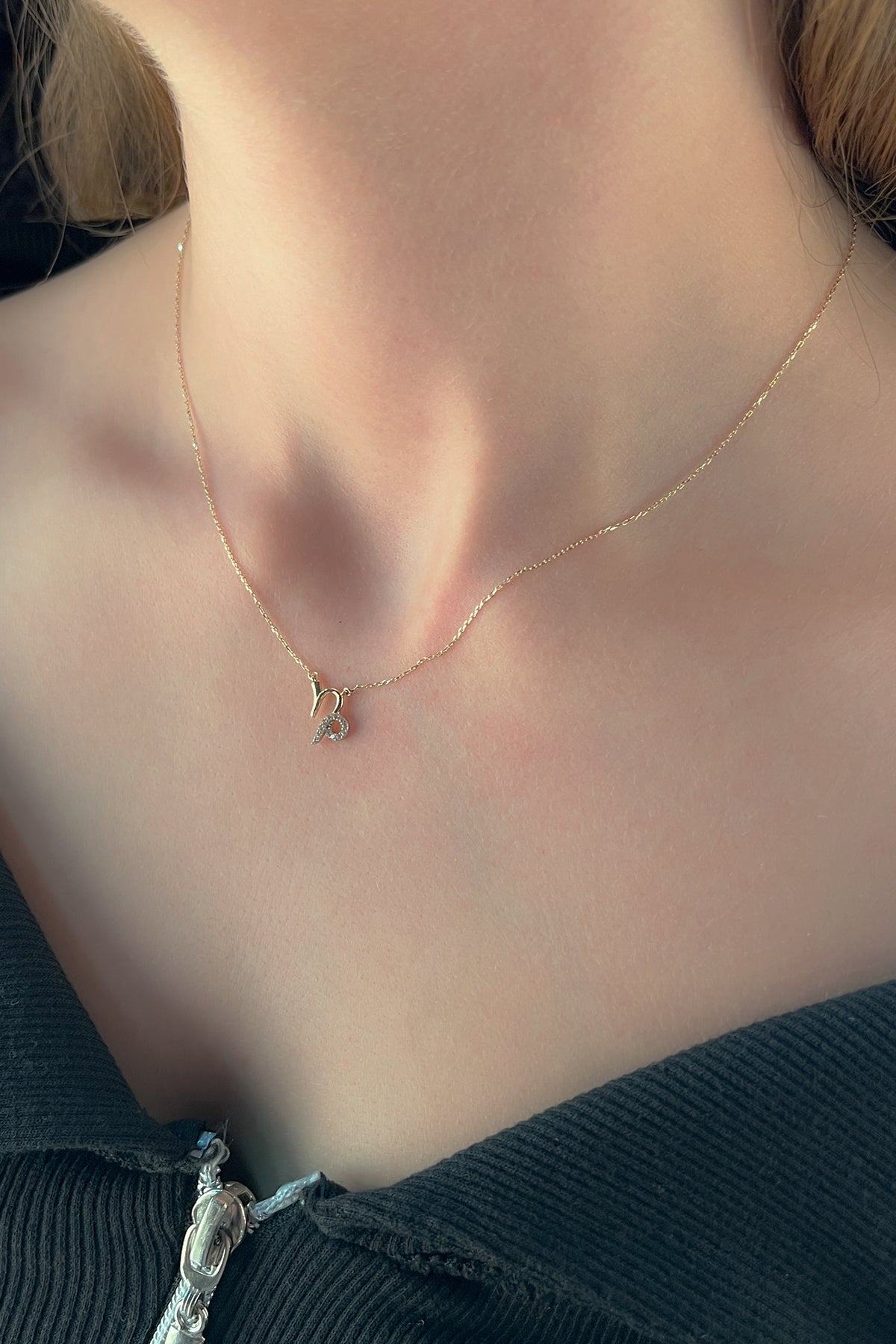 14ct Gold Capricorn Zodiac Sign Necklace