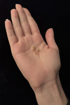 14ct Gold Casper Shape Stud Earrings