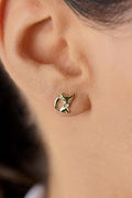 14ct Gold Cat Shaped Stud Earrings