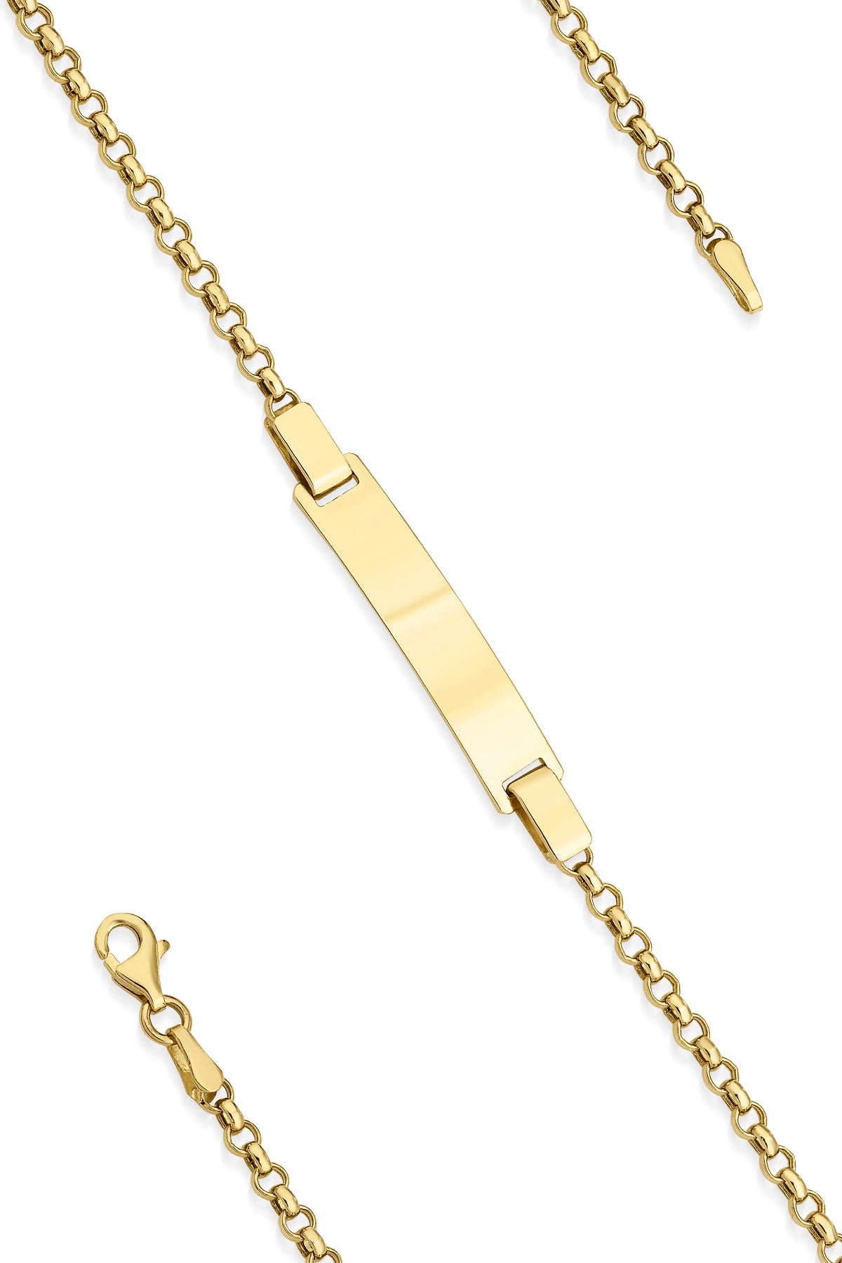 14ct Gold Children's İD Rolo Link Bracelet