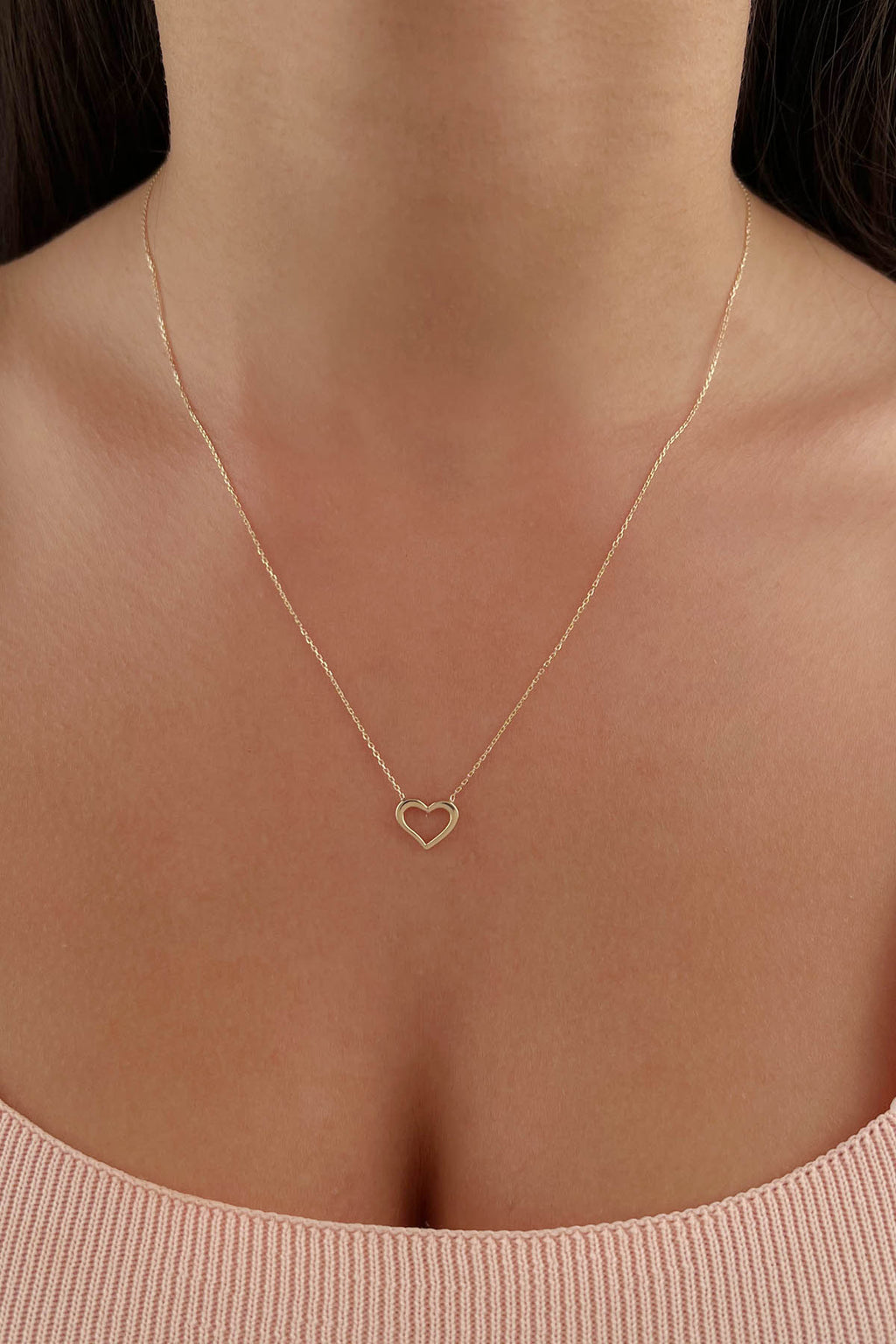 14ct Gold Chunky Heart Necklace