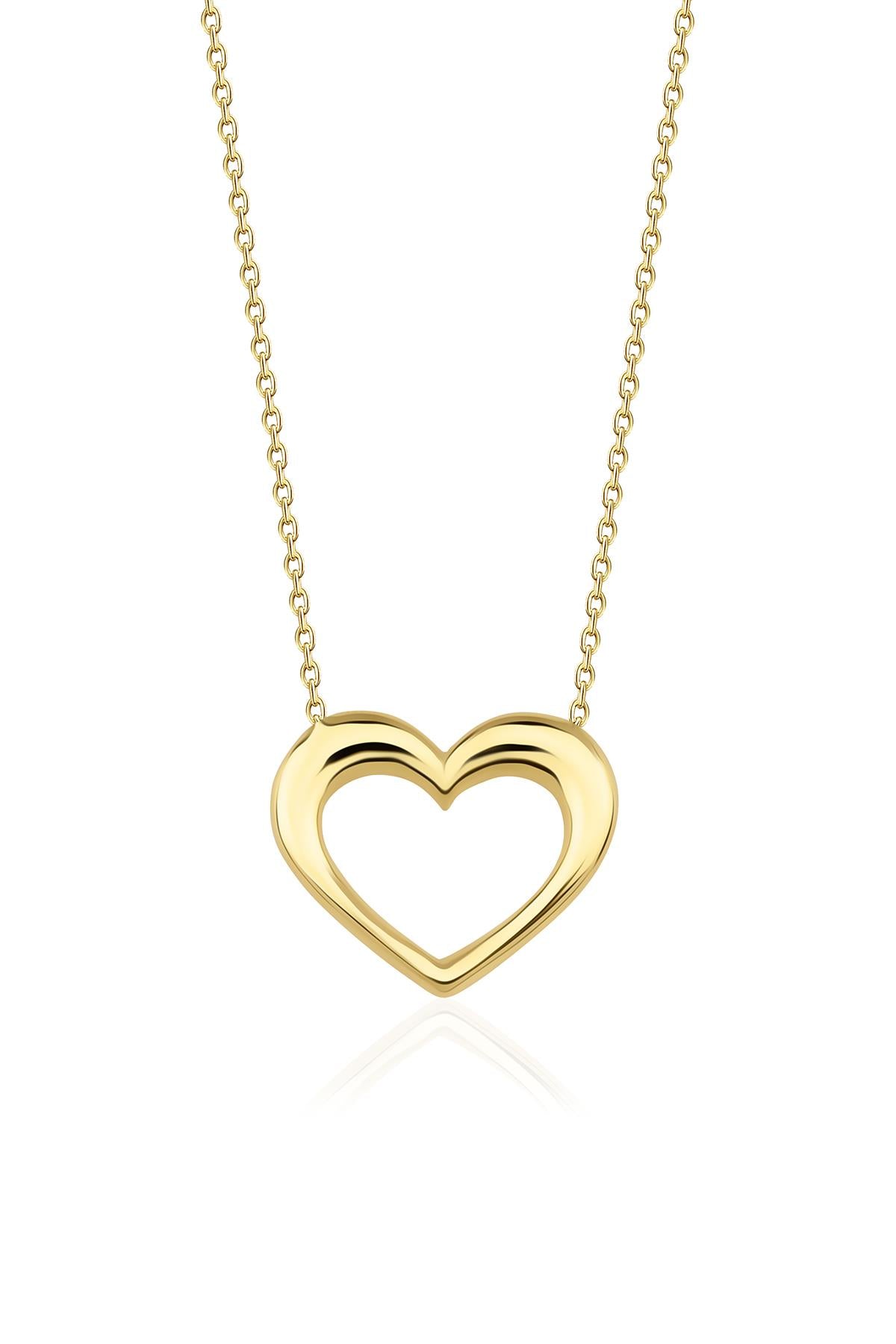 14ct Gold Chunky Heart Necklace