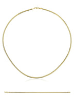 14ct Gold Classic Snake Chain Set (Bracelet - Chain)