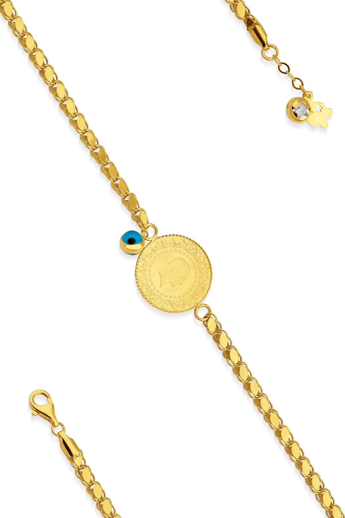 14K Gold Coin Bracelet  1