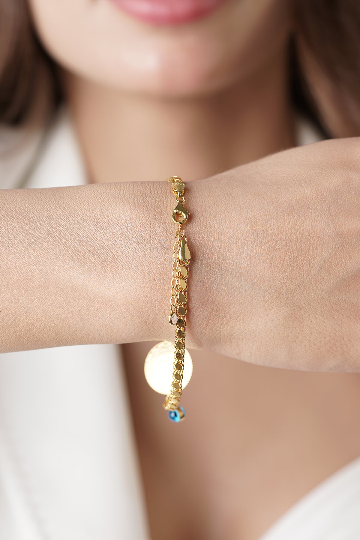 14K Gold Coin Bracelet  1