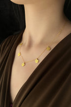 14ct Gold Coins Set ( Necklace - Earrings - Bracelet )