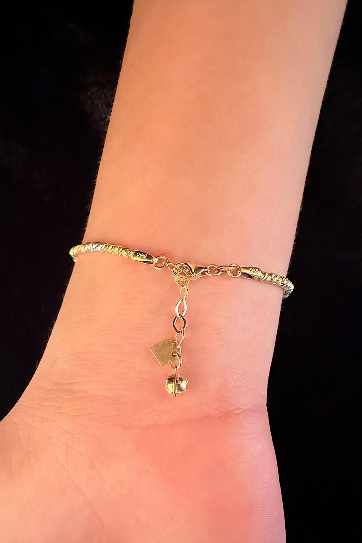 14ct Gold  Colored Beaded Dorica 3 Evil Eye Bracelet