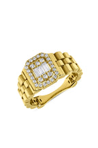 14ct Gold Cord Baguette Ring
