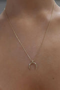 14ct Gold Crescent Necklace