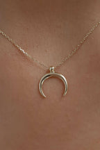 14ct Gold Crescent Necklace