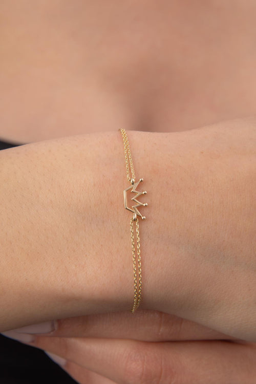 14ct Gold Crown Bracelet