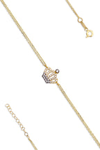 14ct Gold Crown Shape Bracelet