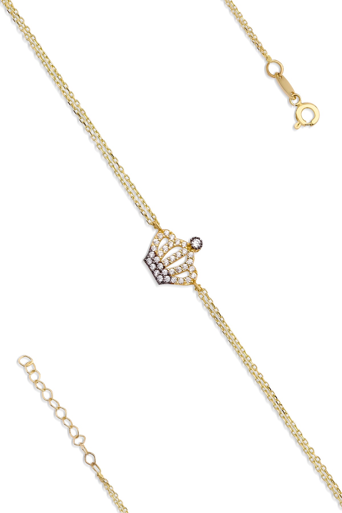 14ct Gold Crown Shape Bracelet