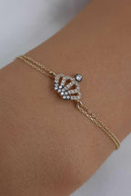 14ct Gold Crown Shape Bracelet