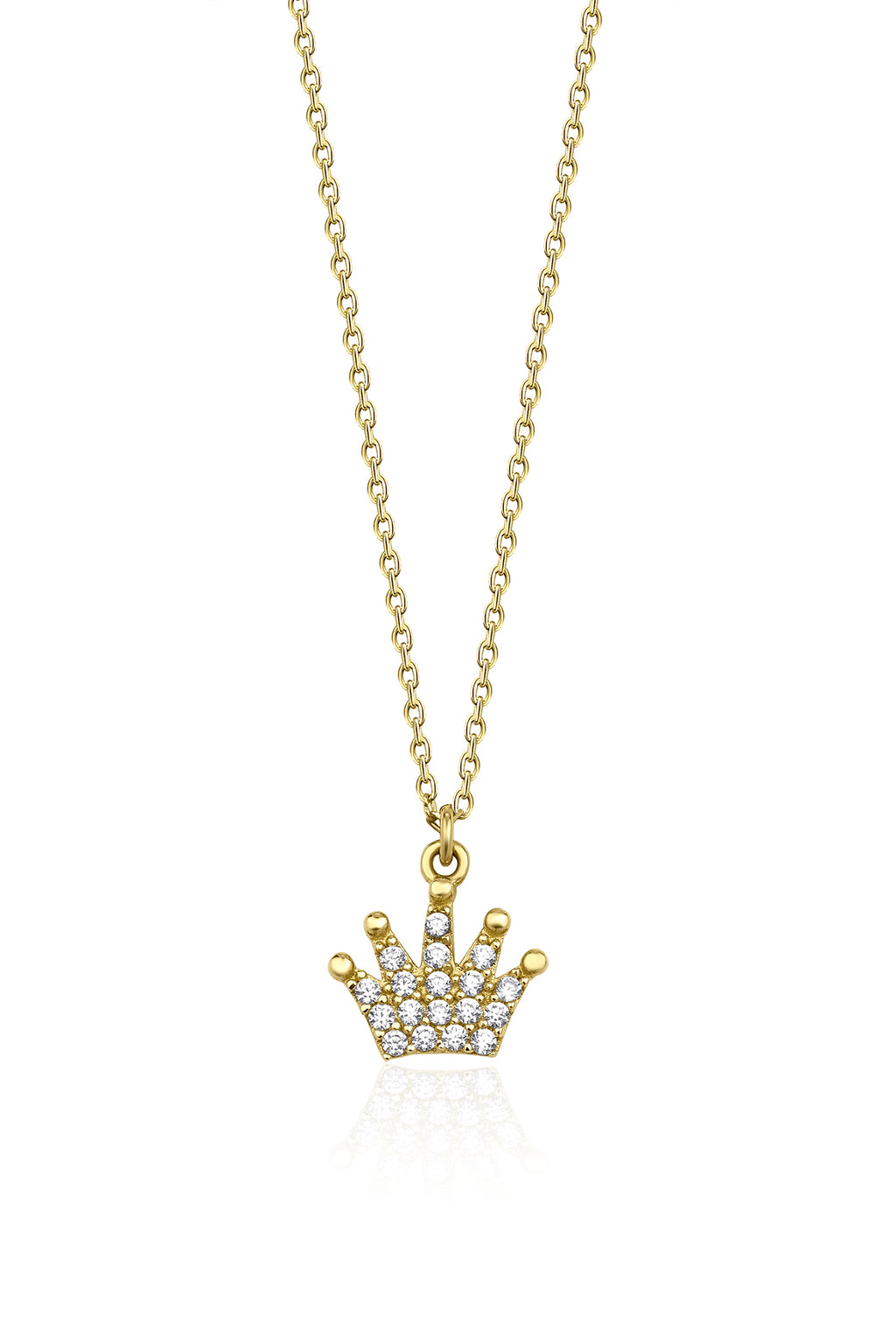 14ct Gold Crown Shape Necklace