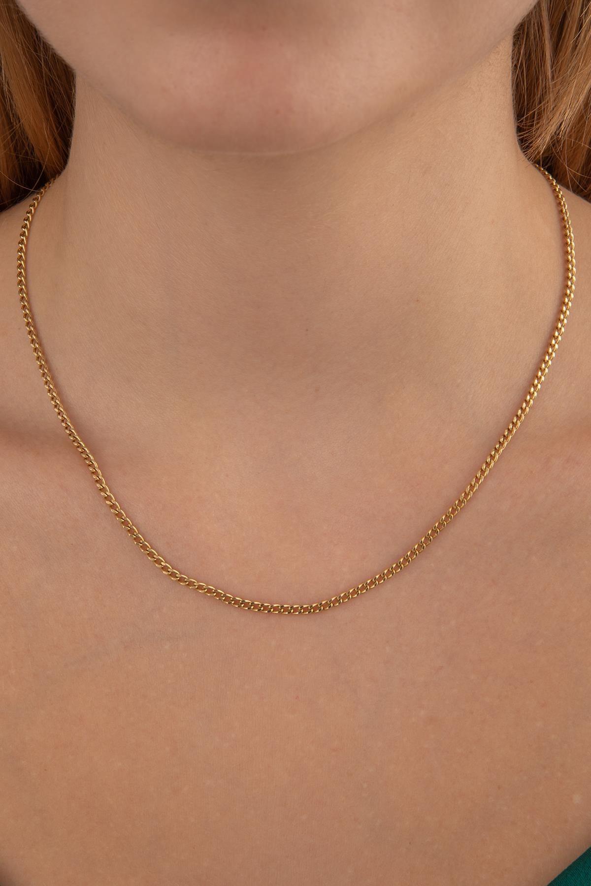 14ct Gold Cuban Curb Link Chain  0.90 inch